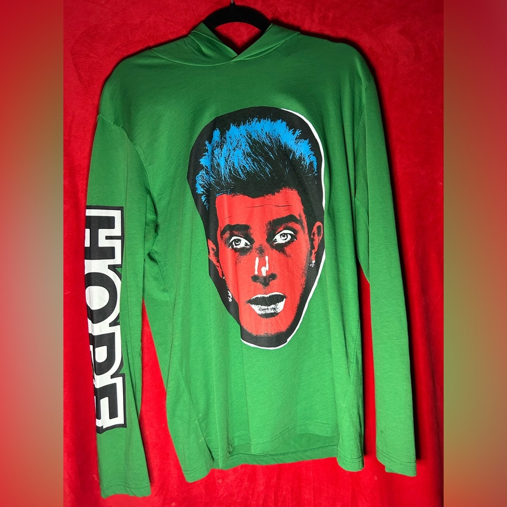 MOSCHINO FACE PRINT HOODIE SIZE M/L